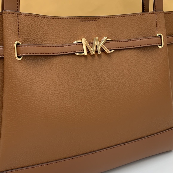 MICHAEL KORS Reed Large Belted Shoulder Tote Bag  Luggage NWT - Picture 8 of 16